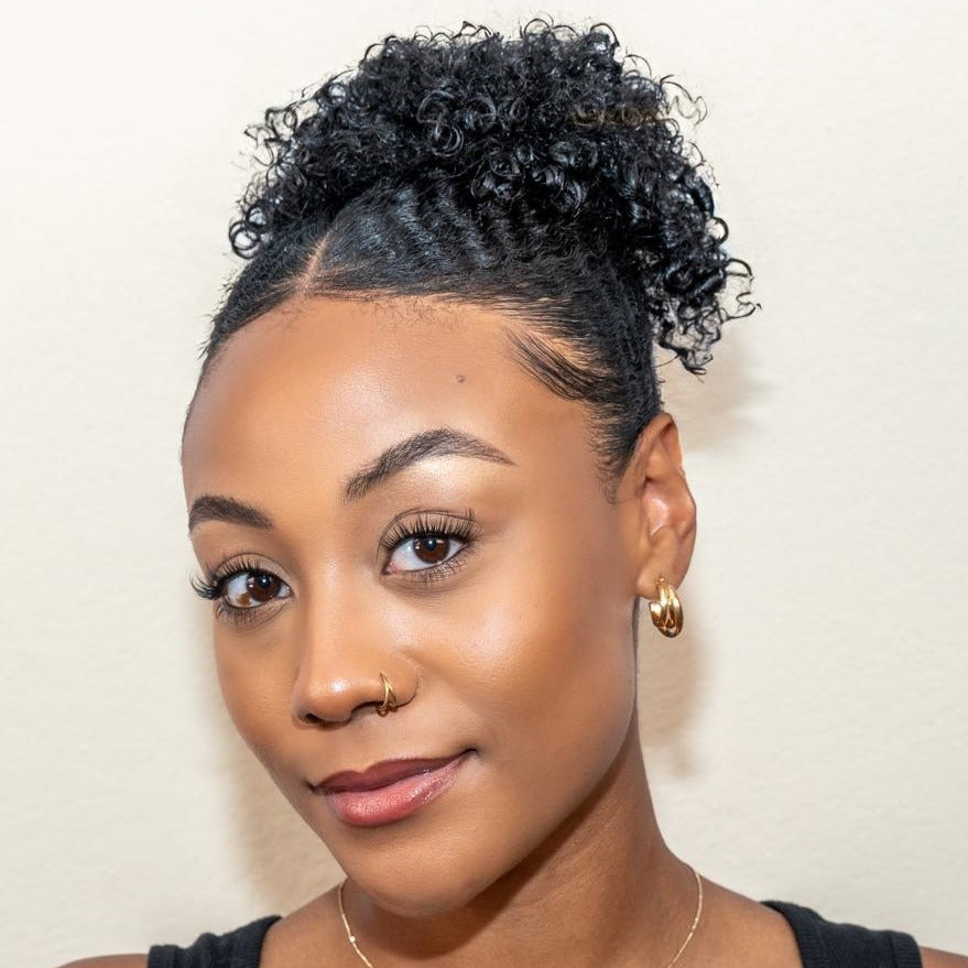 Model wearing Classic Length Strip Lashes